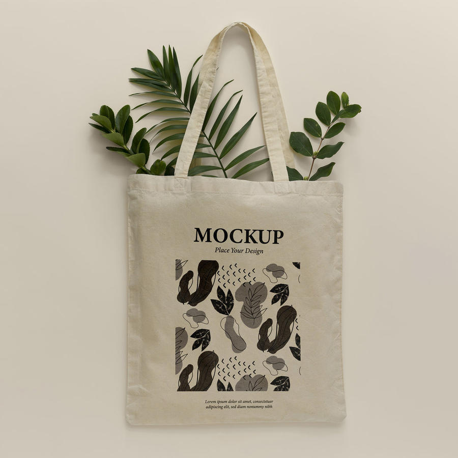 米色帆布包样机环保袋样机手提袋样机