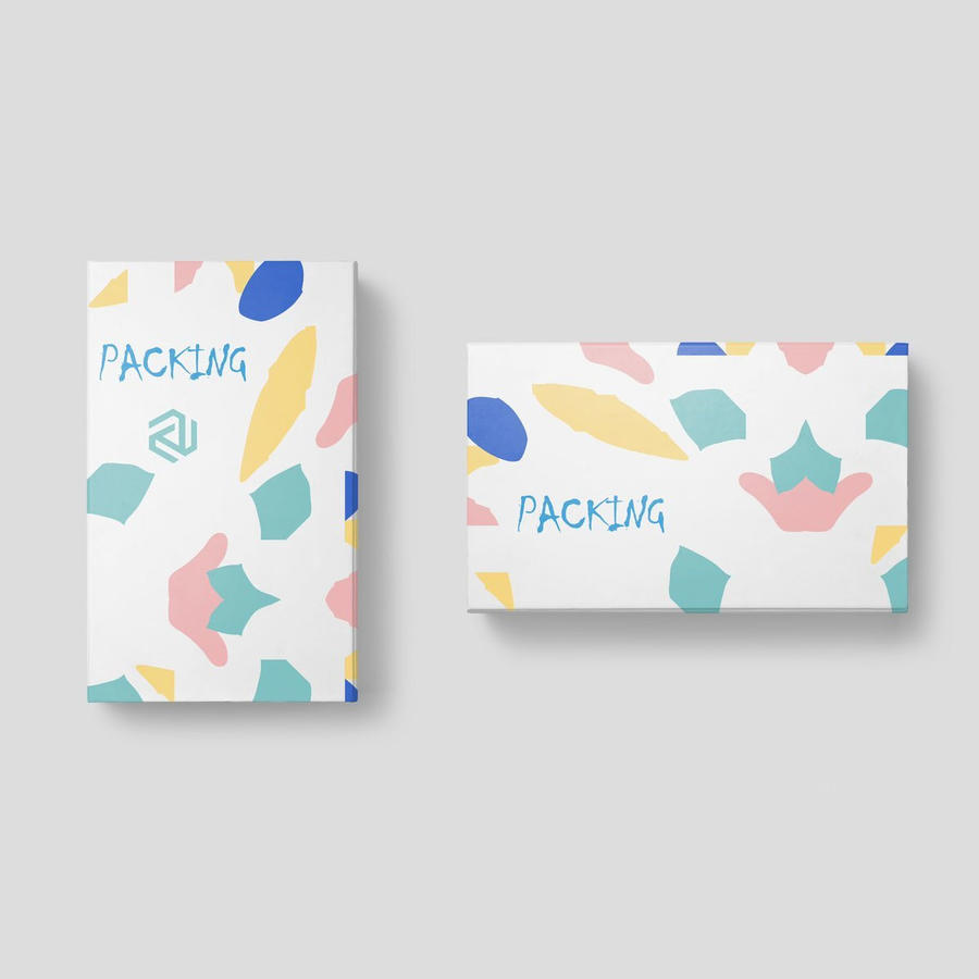 时尚产品纸盒包装礼品袋纸样机