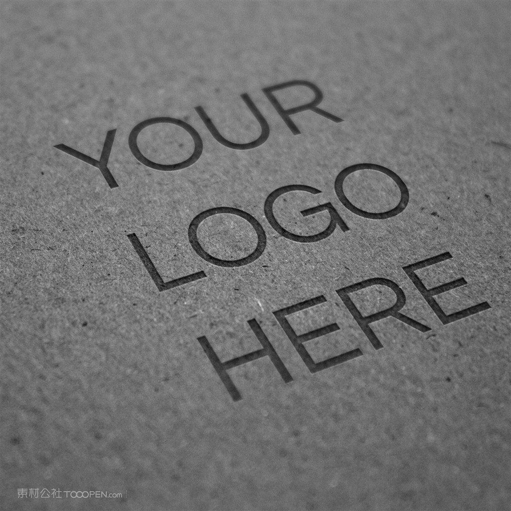 凹凸logo标志样机