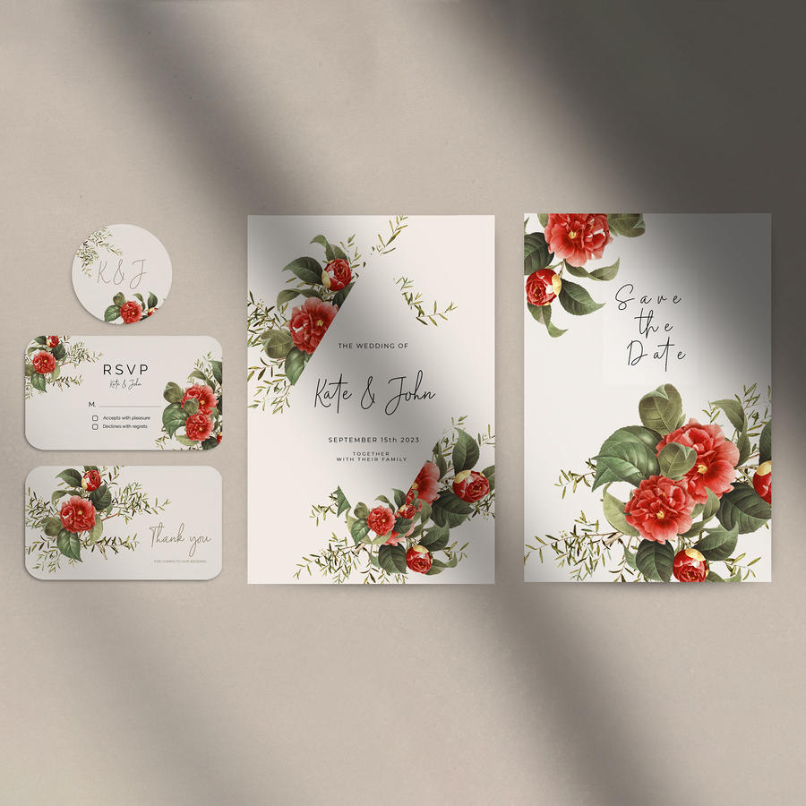 古典文艺婚礼卡片