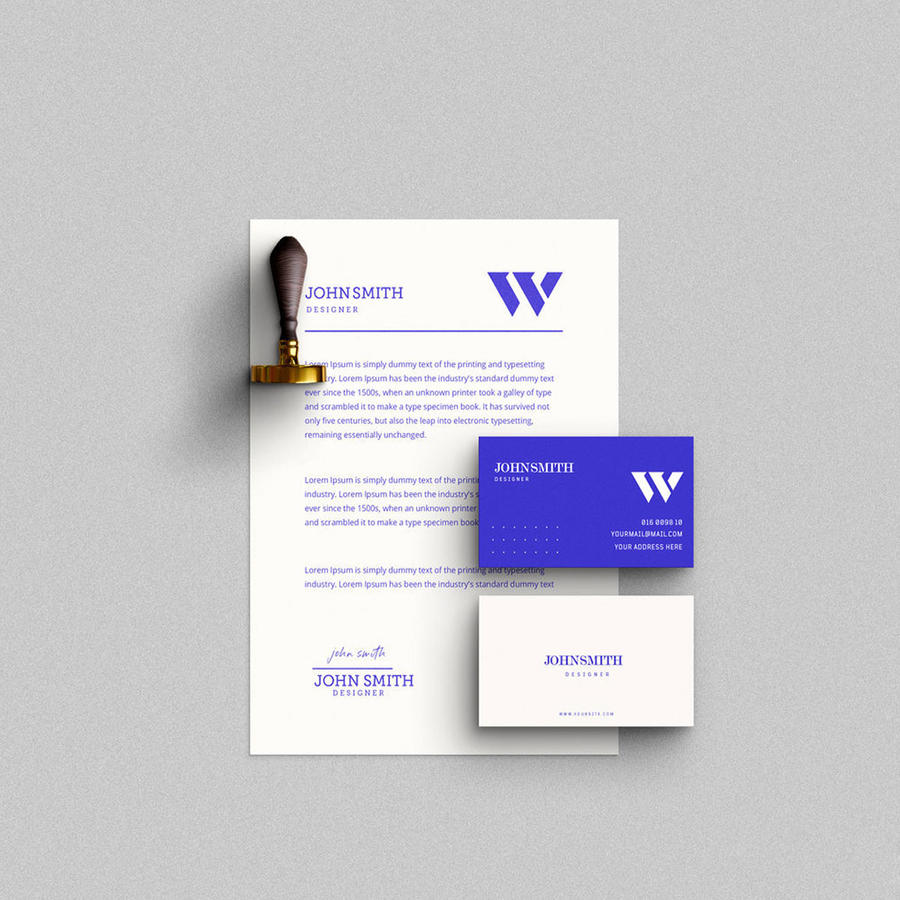 名片印章信纸办公用品样机