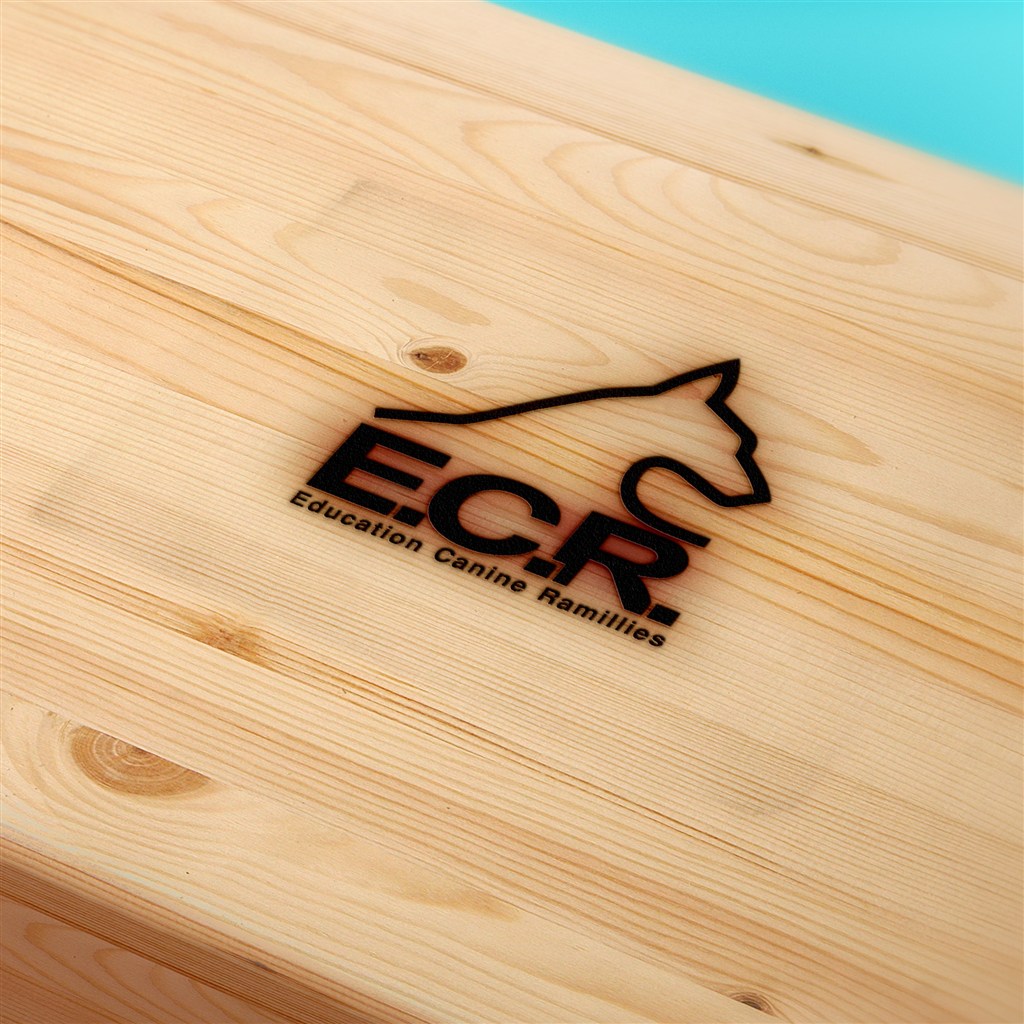 木纹上的立体logo样机