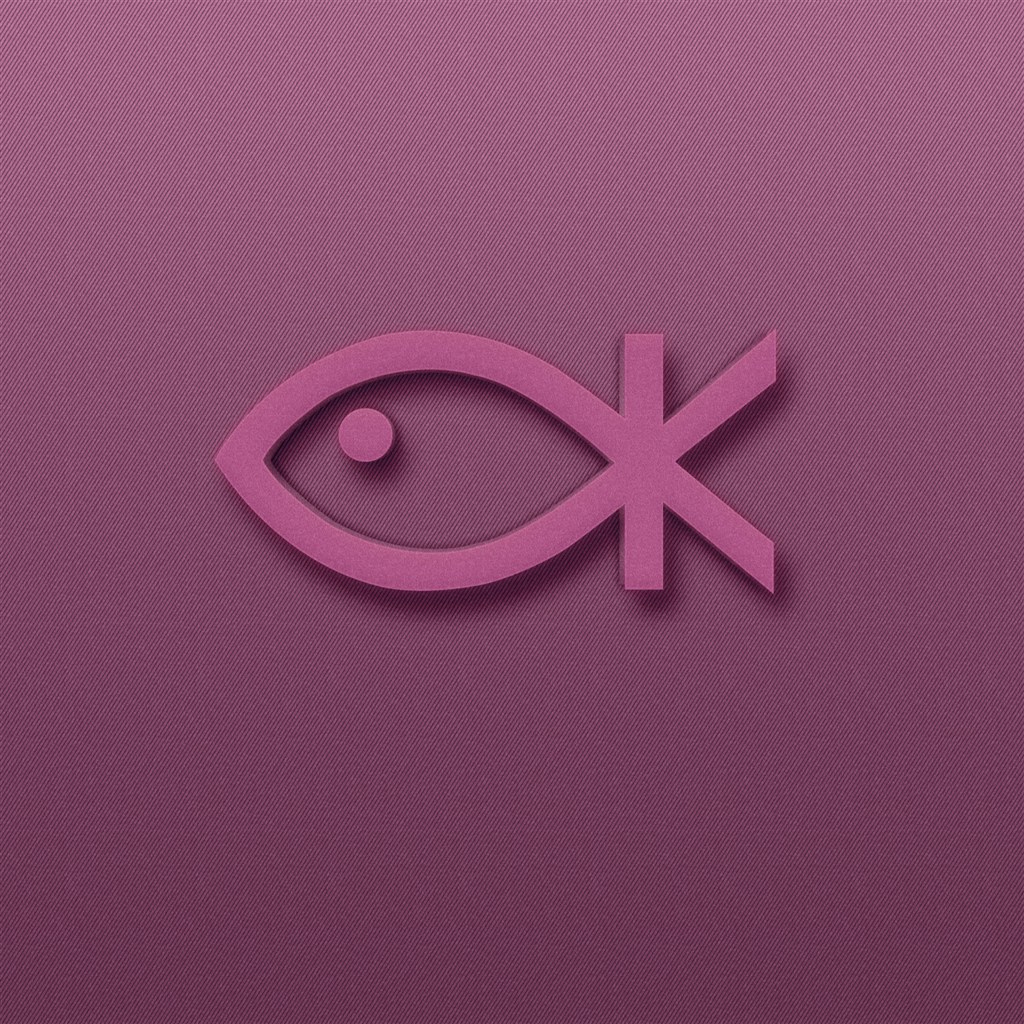 抽象小鱼3D立体标志样机