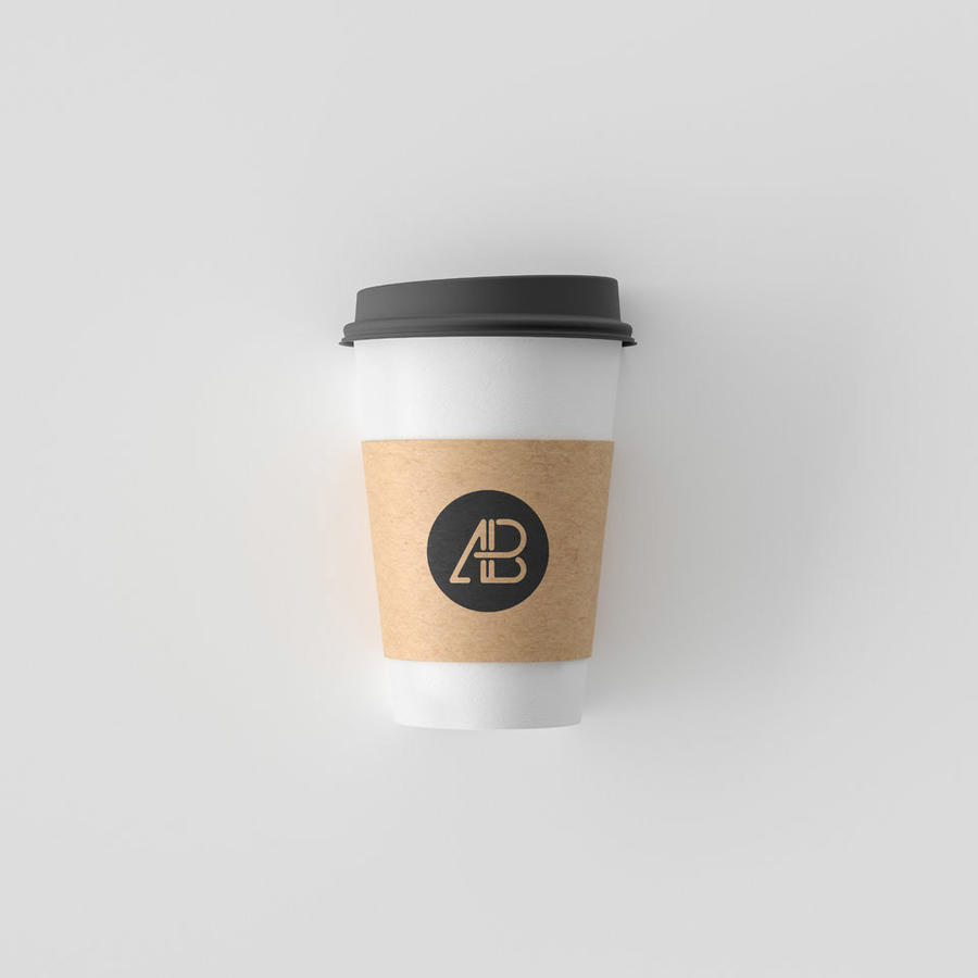 白色简约的咖啡杯模型