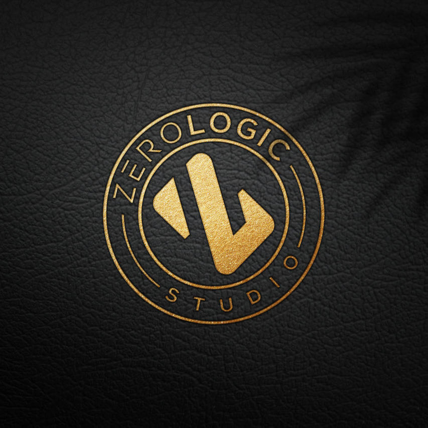 皮革金色logo样机