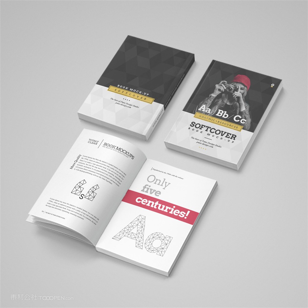 画册封面内页贴图样机