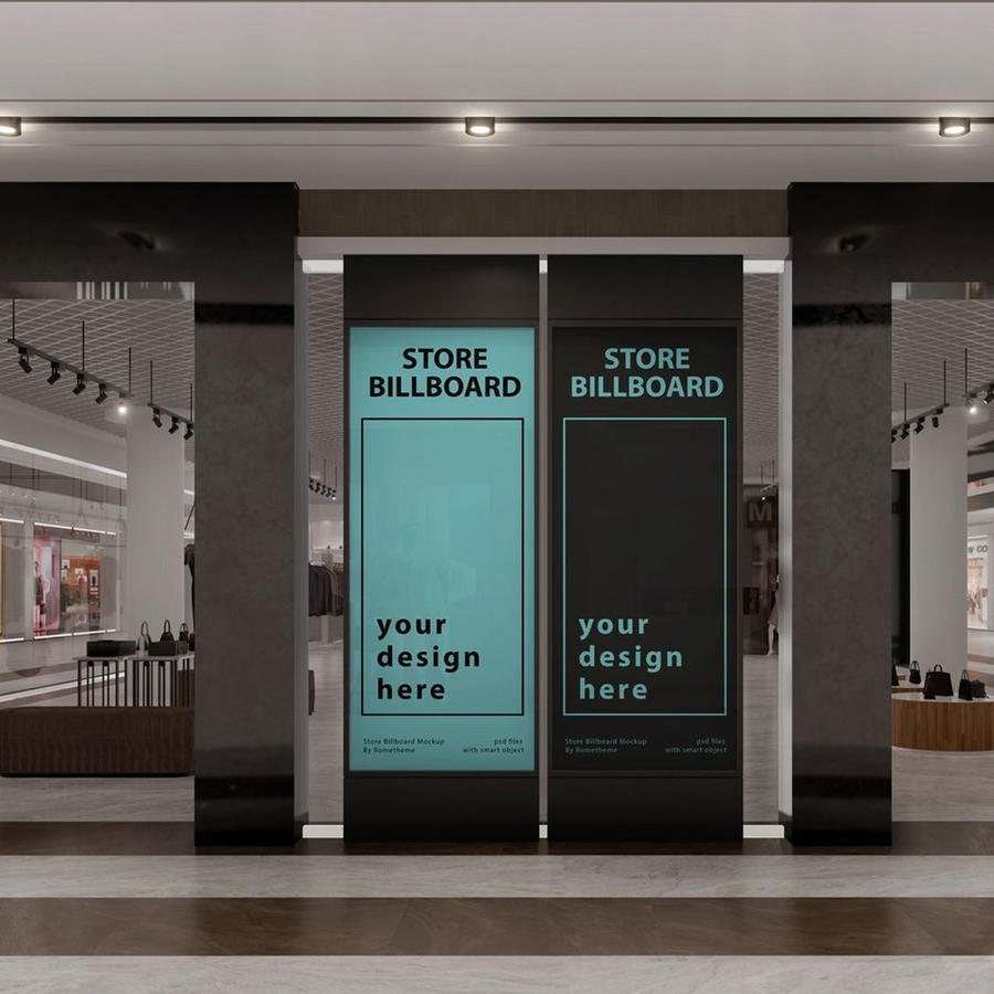 服装专卖店海报样机