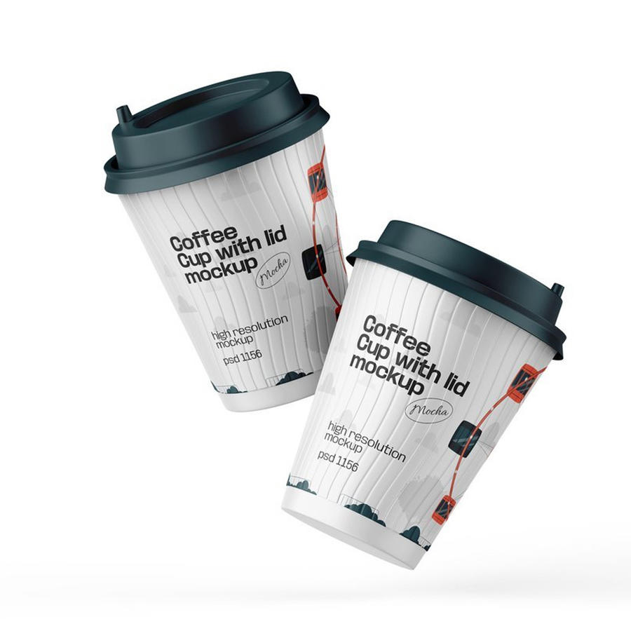 带盖咖啡杯样机