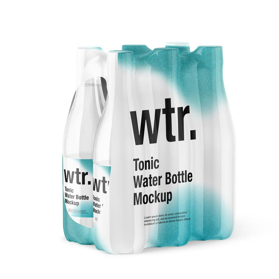 矿泉水瓶包装图案展示样机