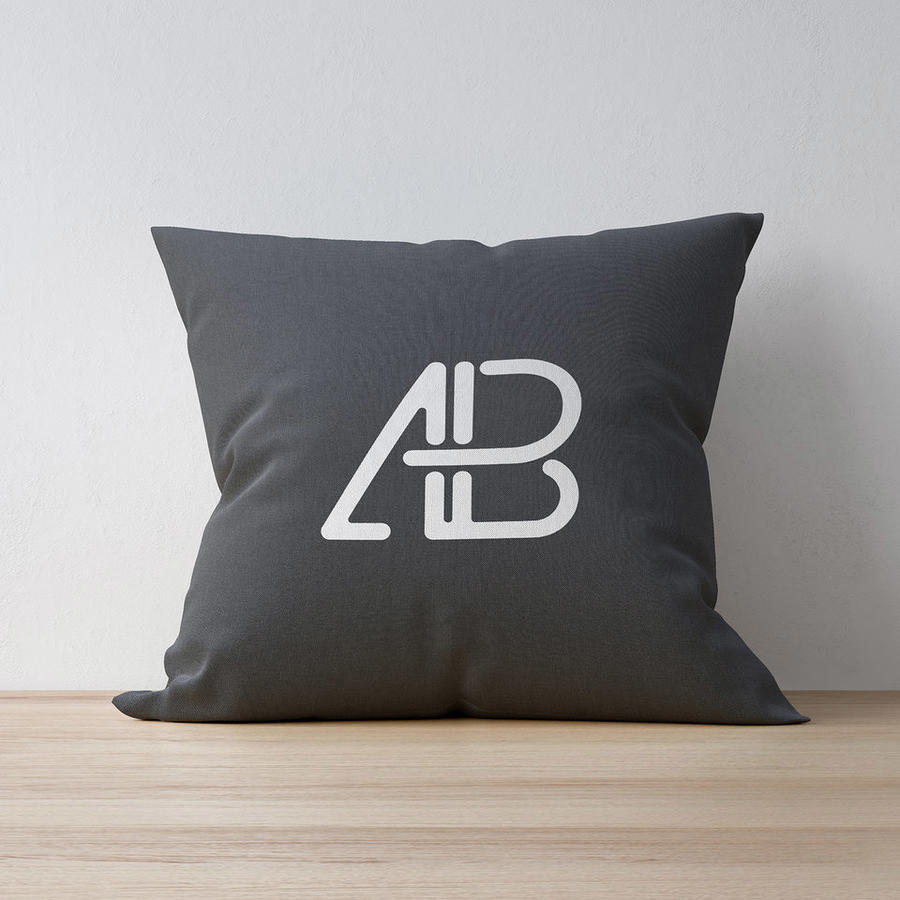 灰色枕头样机素材