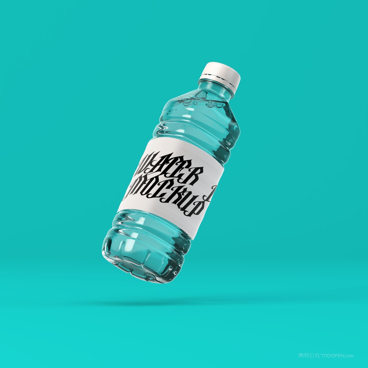 矿泉水瓶包装图案展示样机