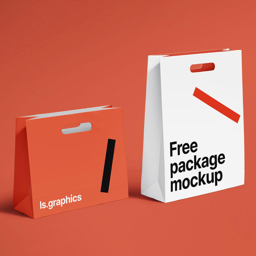 手提购物纸袋样机