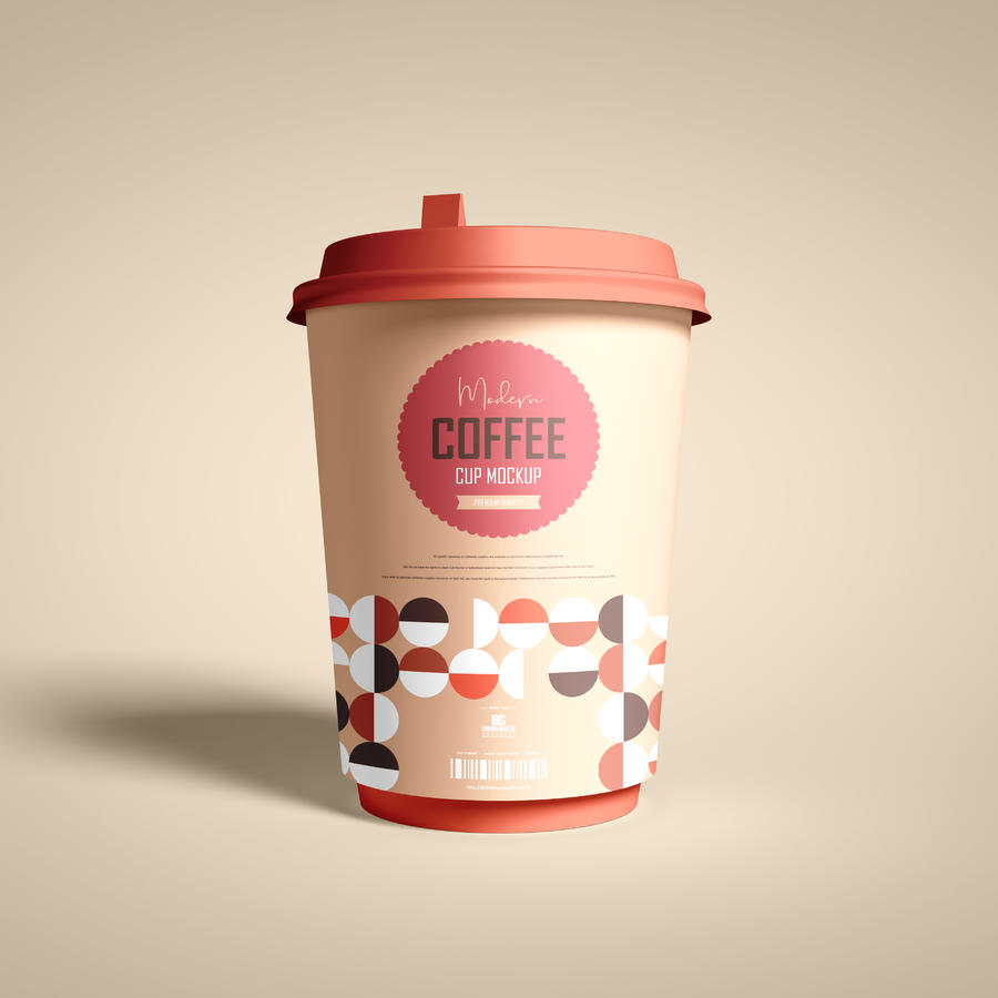 现代咖啡杯样机