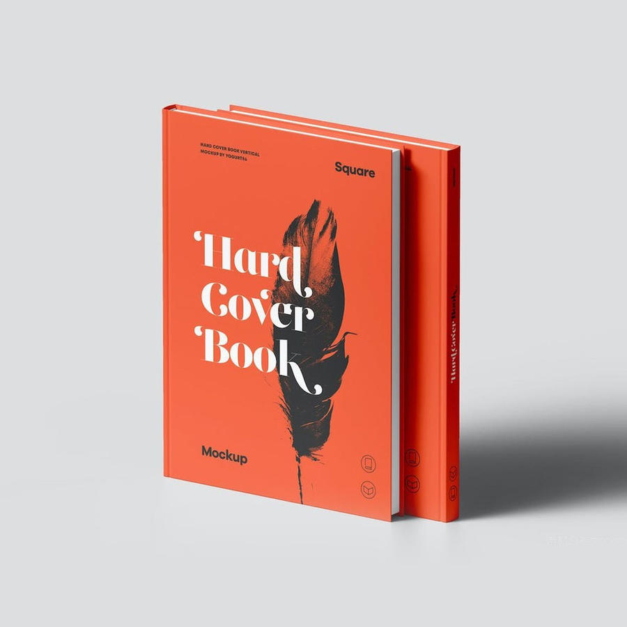 精装垂直书籍样机