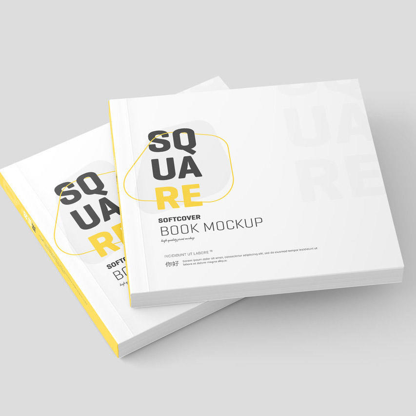 方形软封面书籍样机