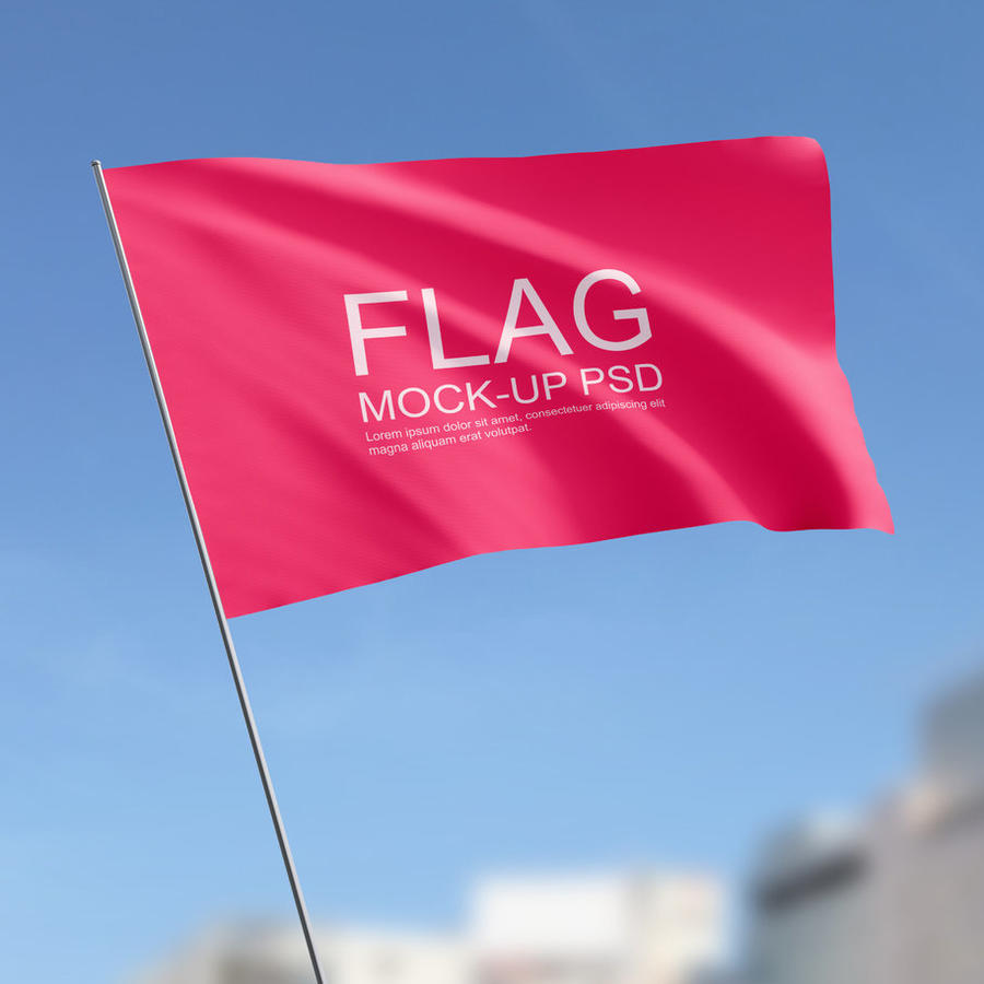 公司旗帜logo样机