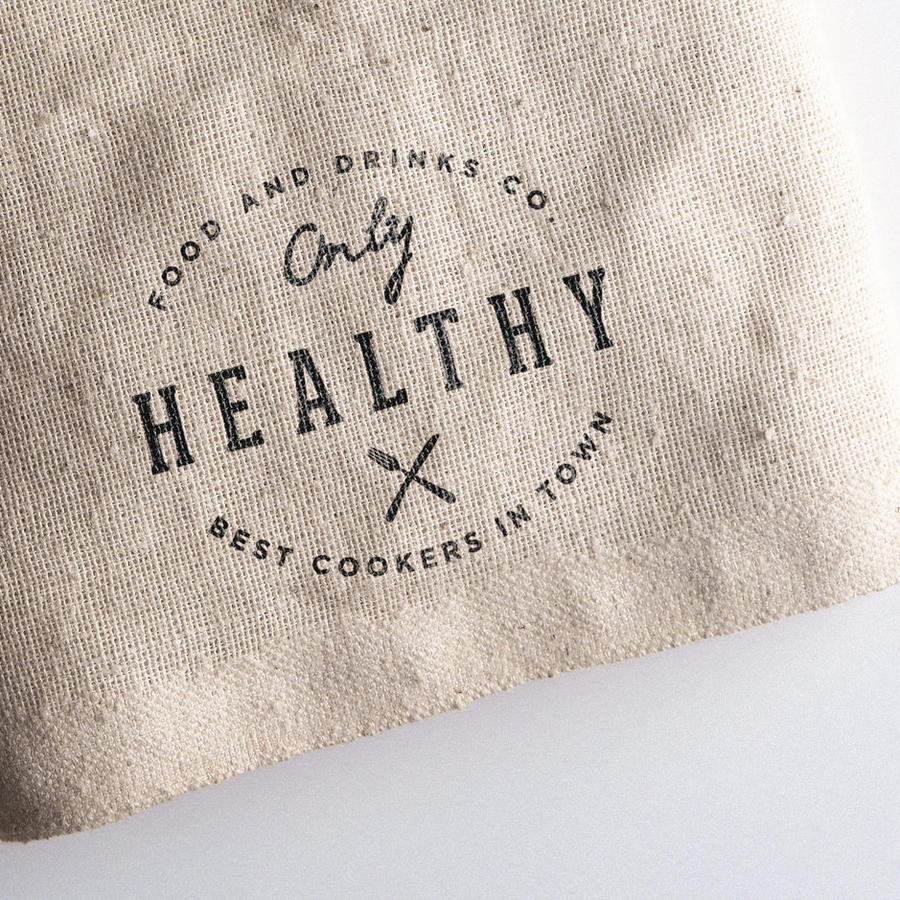 麻布效果logo样机