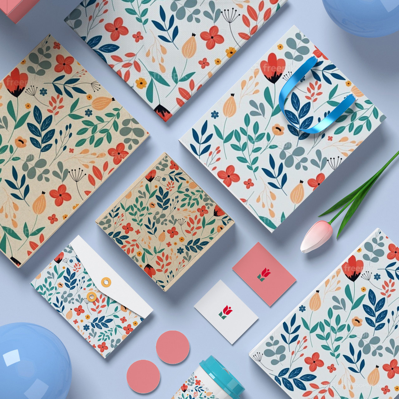 名片手提袋信封全套vi贴图样机