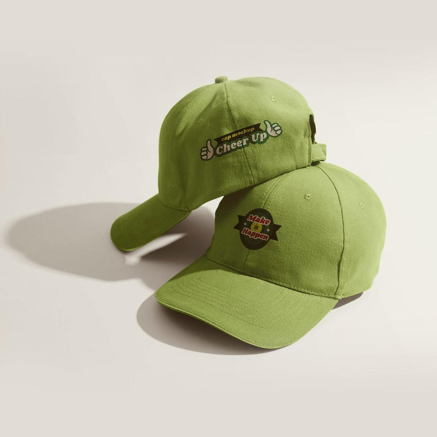 运动棒球帽子样机