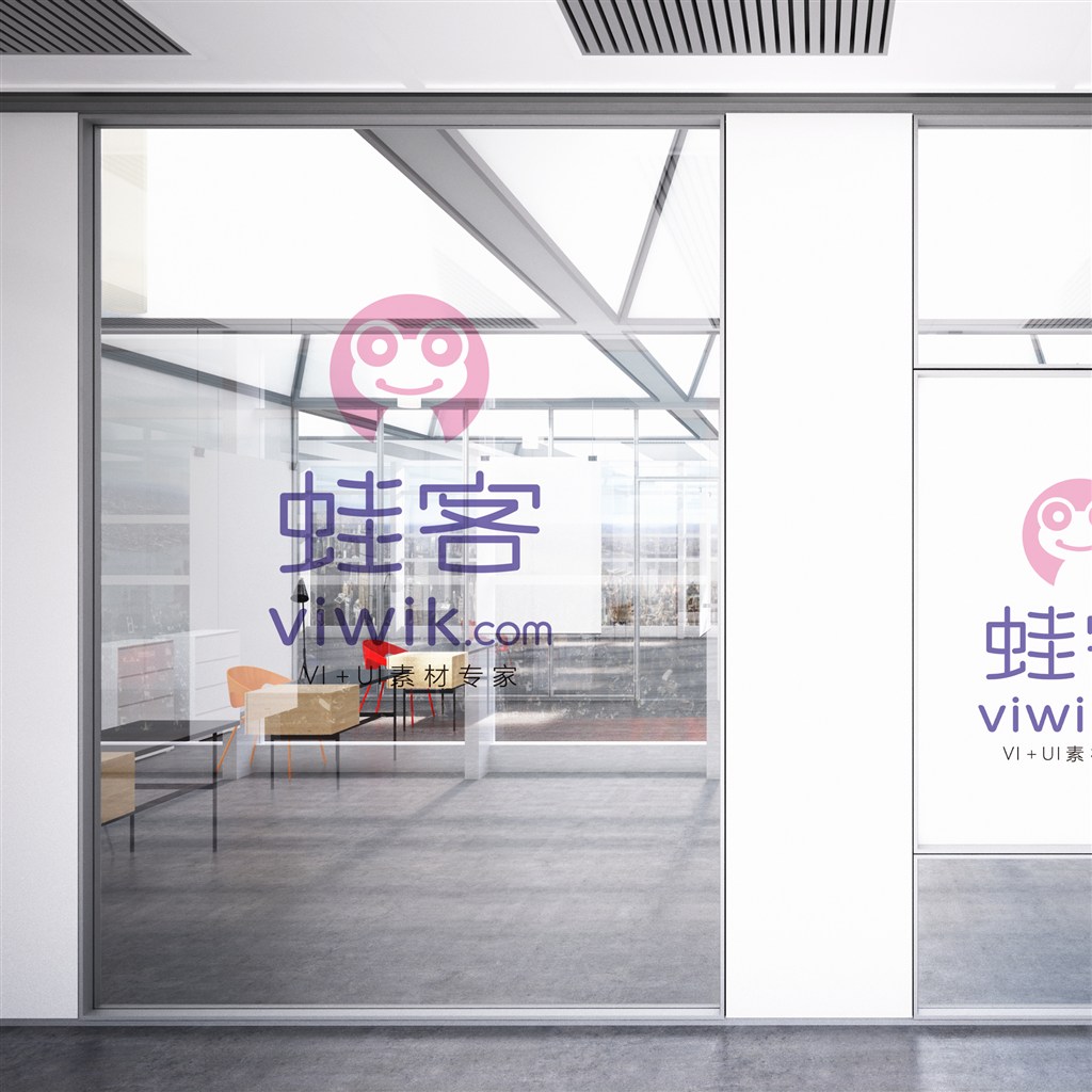 外墙玻璃logo贴图