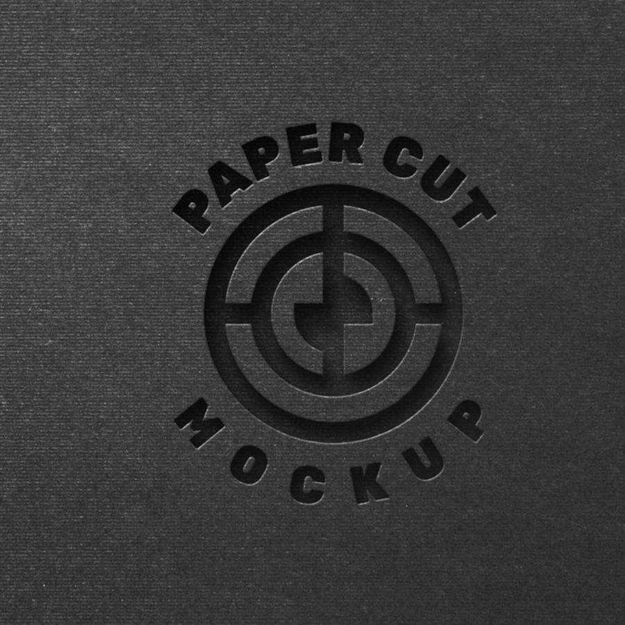 剪纸标志logo样机