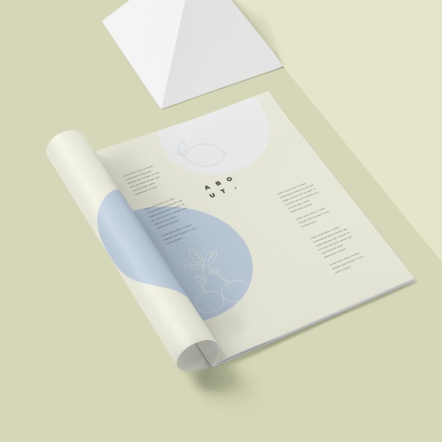 小清新翻页画册样机