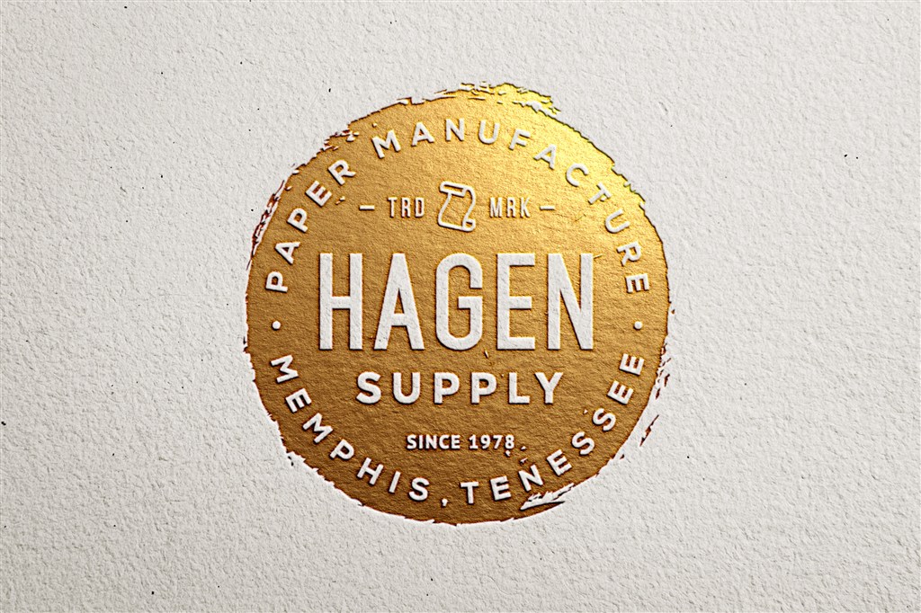 金色质感标志样机