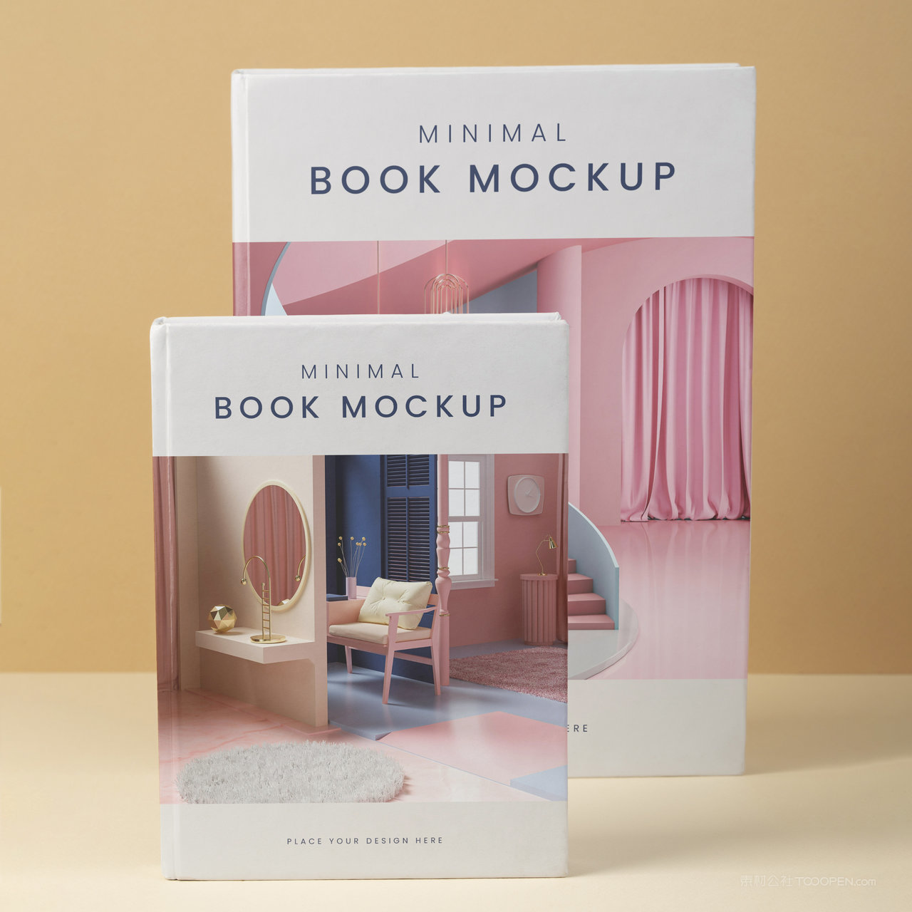 两种尺寸的书籍画册贴图样机