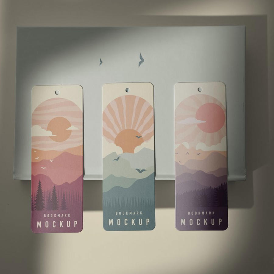 圆角书签模型样机