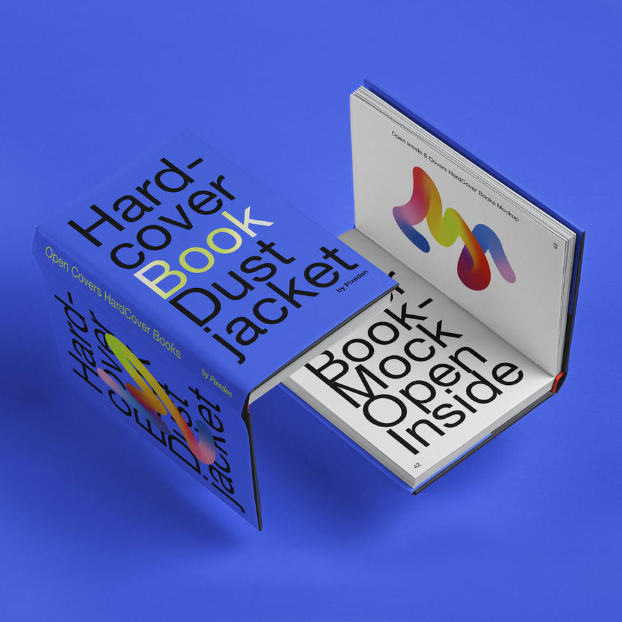 打开悬浮画册样机