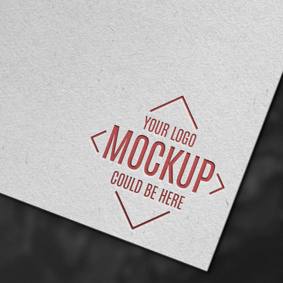 简约特种纸背景logo样机