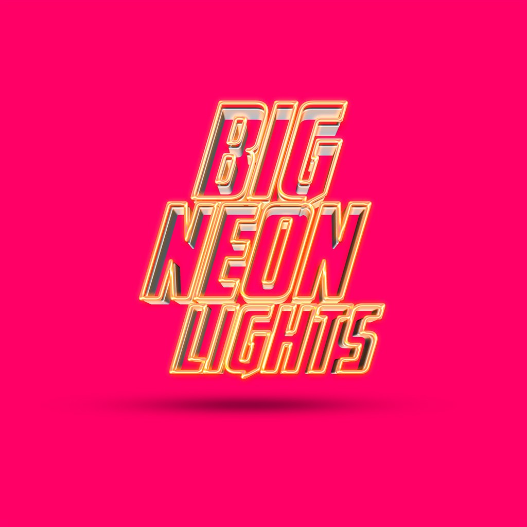 悬浮的立体英文字母样机