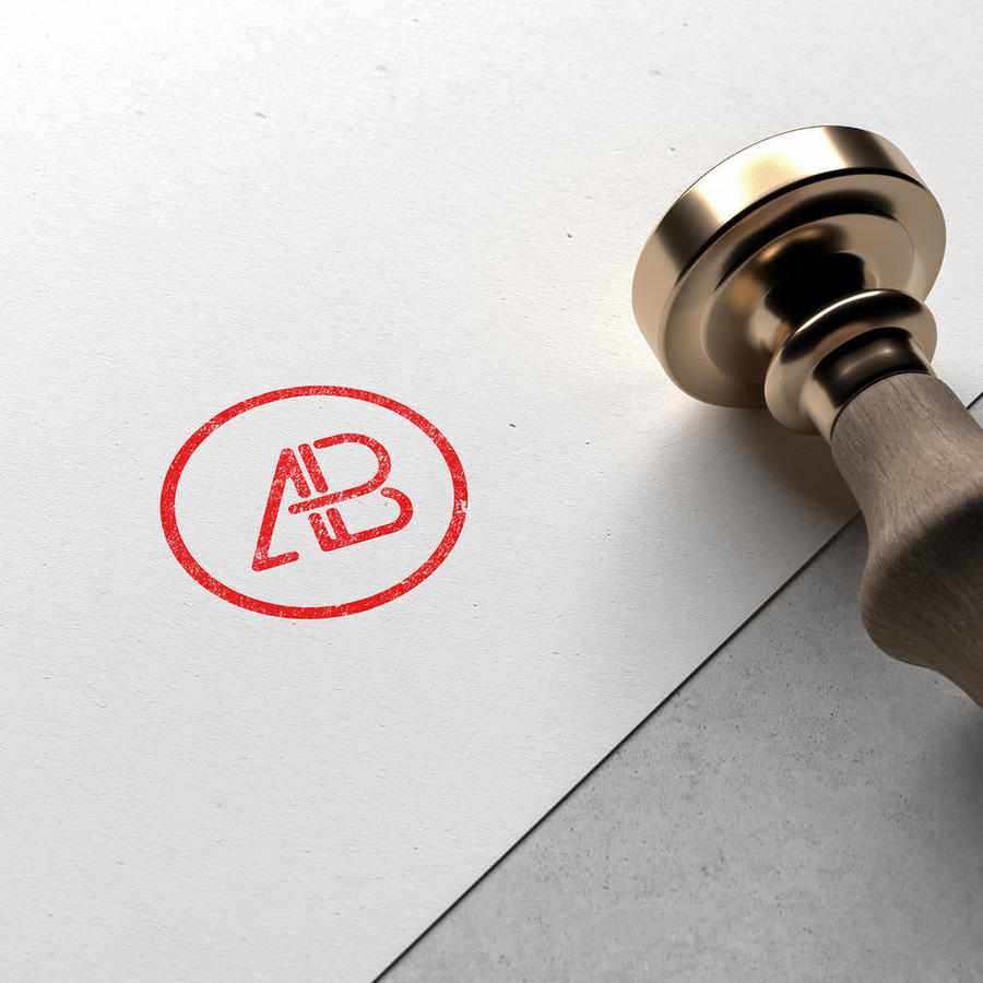 圆形印章logo贴图样机