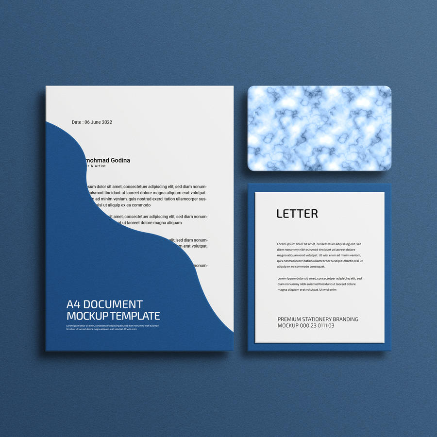 深蓝色企业VI模板