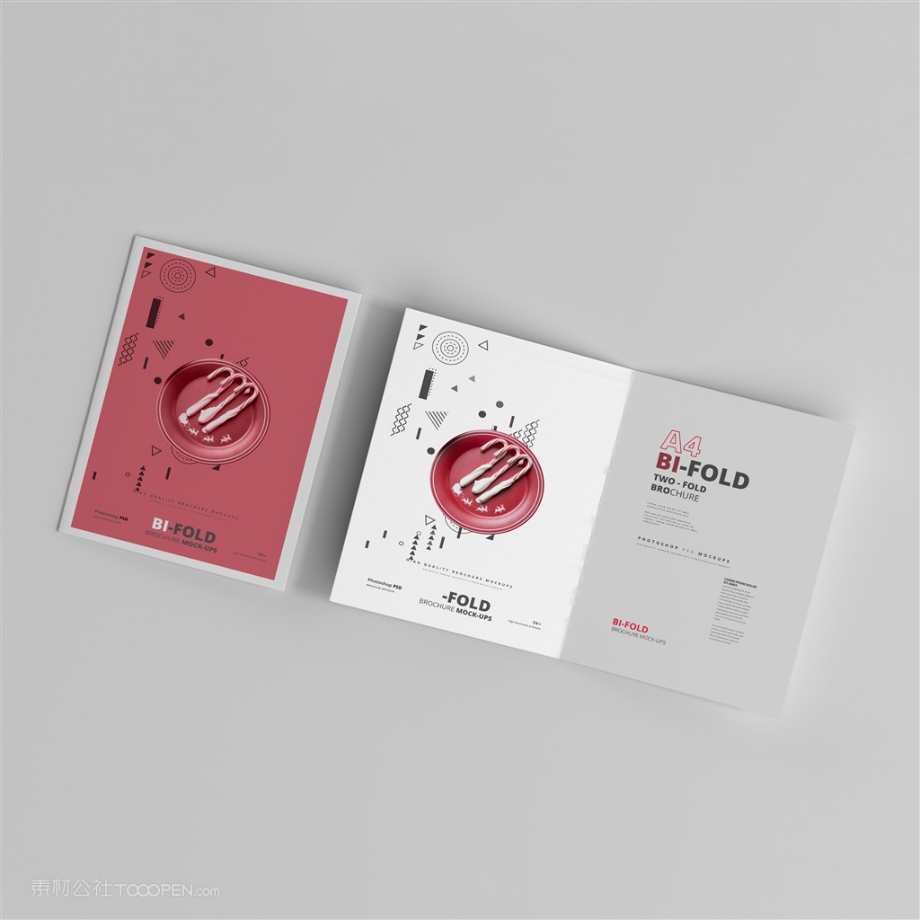 双折页小册子贴图样机