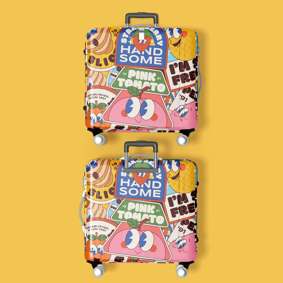 【1921期】小款方形拉杆箱图案展示样机 (3)