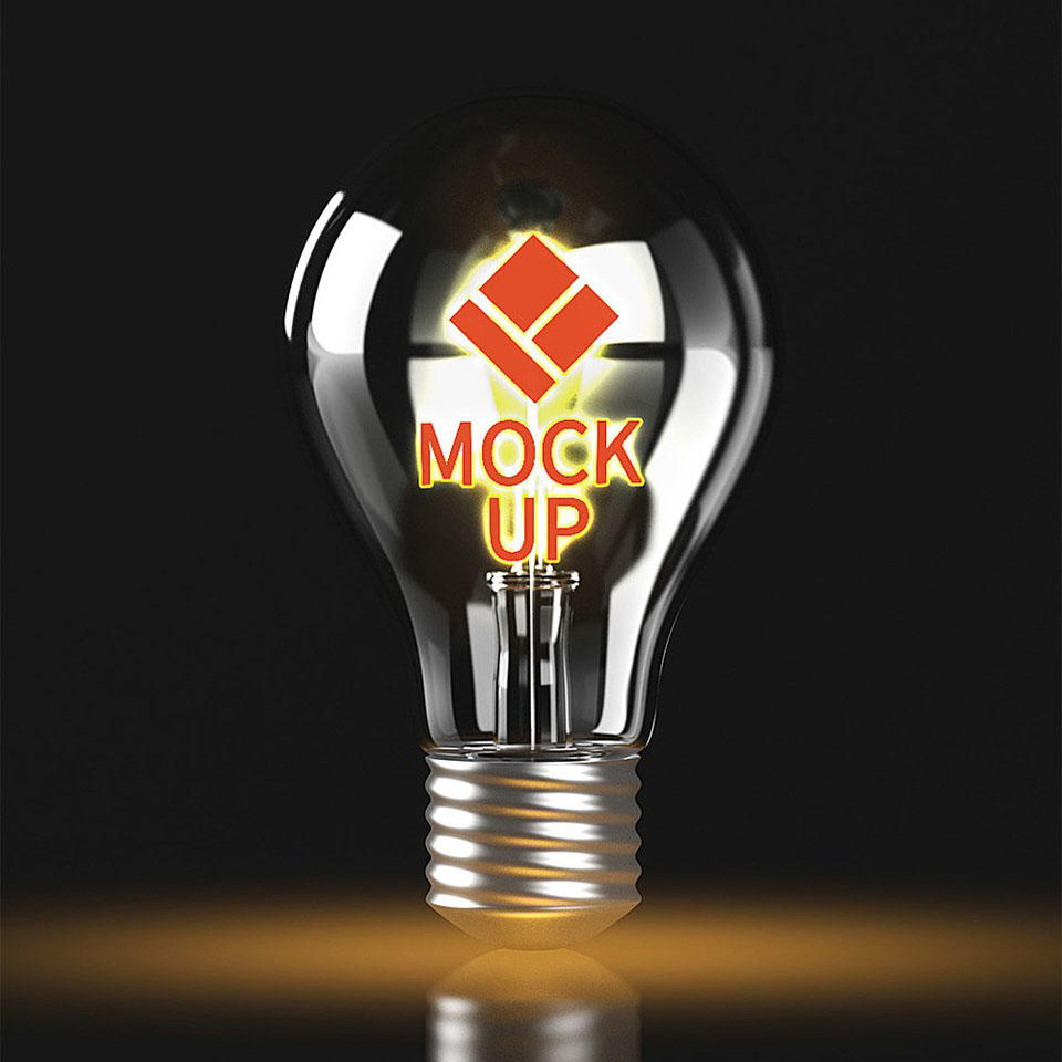 3D立体发光logo企业标志VI样机素材