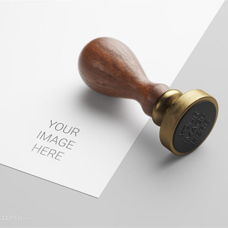 纸张上的印戳样机