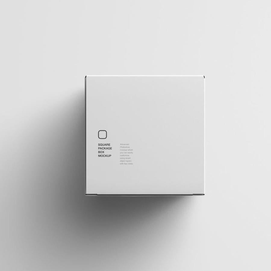 产品正方形纸盒包装样机