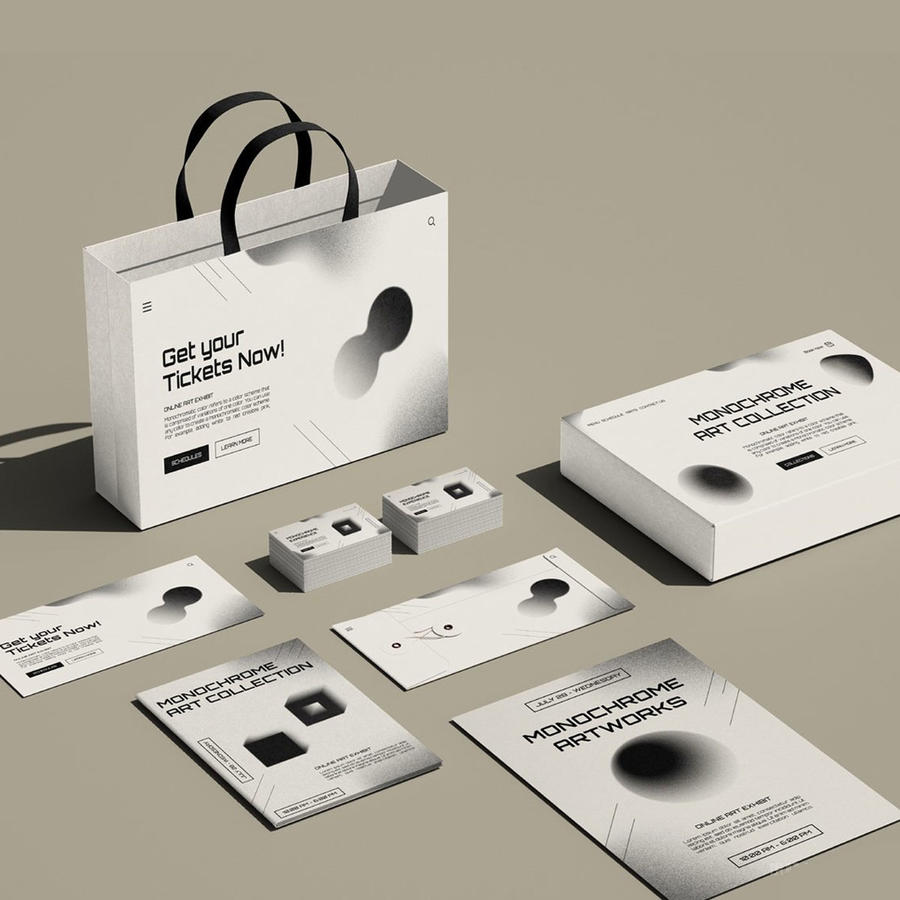 极简高级平铺vi样机