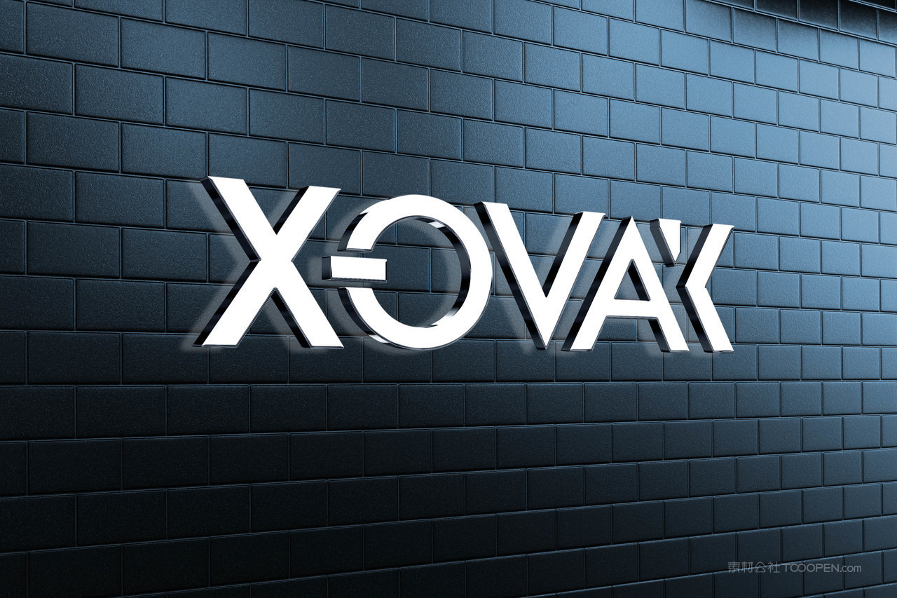 墙面招牌标志样机