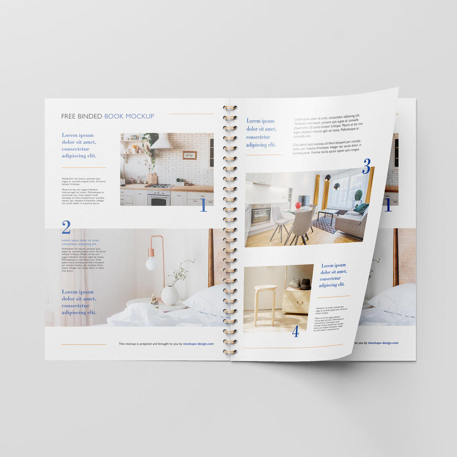 简约时尚环装手册展开样机