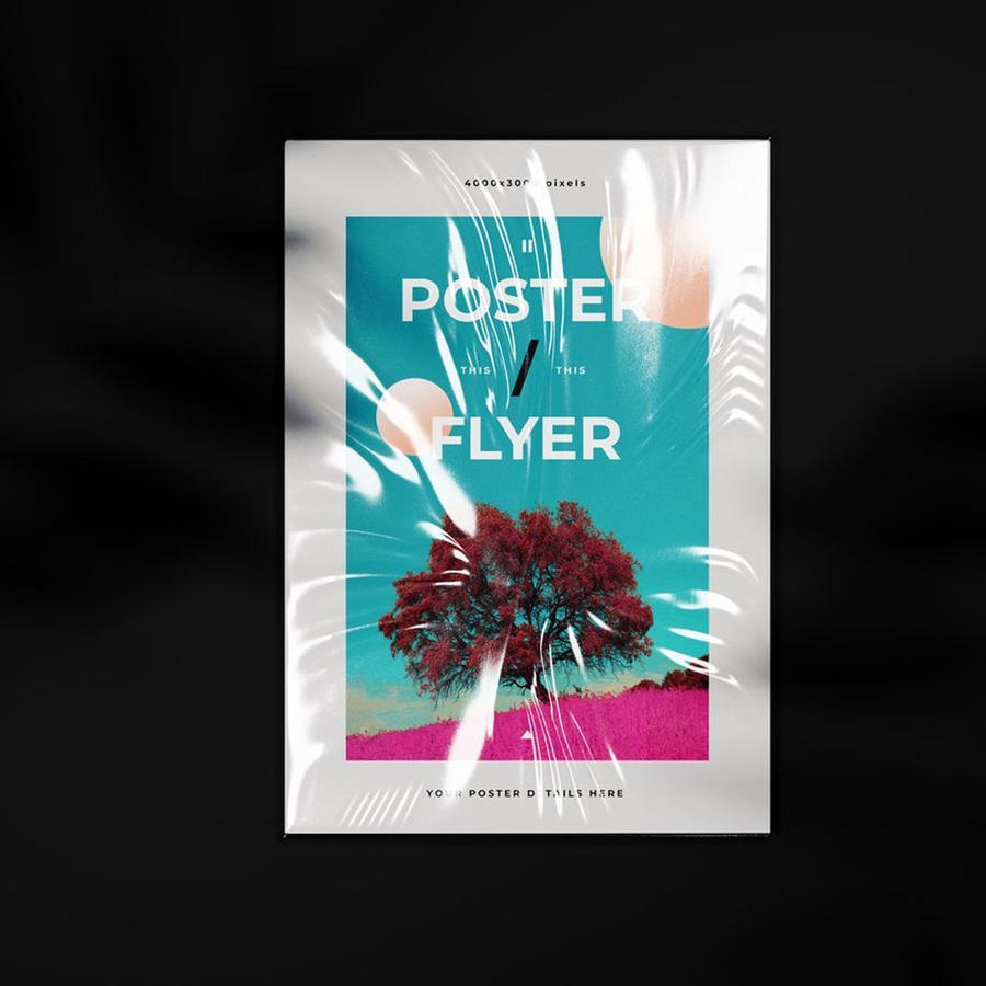 箔海报传单样机