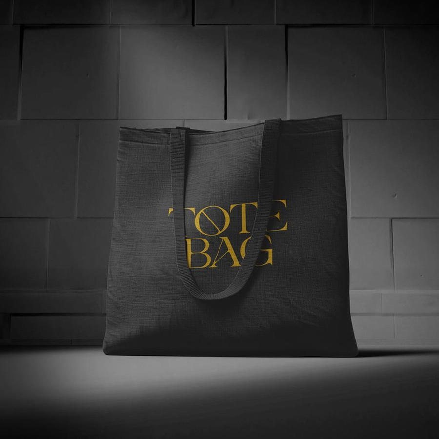 黑色帆布手提包样机