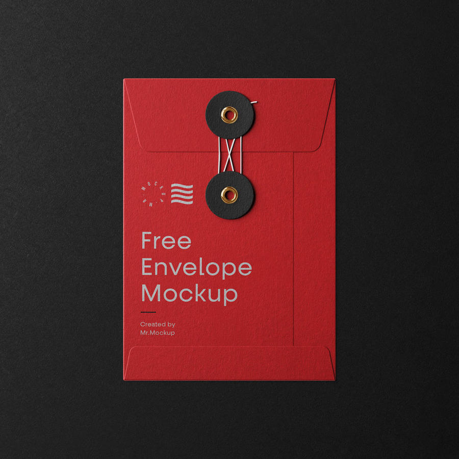 简约大气的红色牛皮纸档案袋