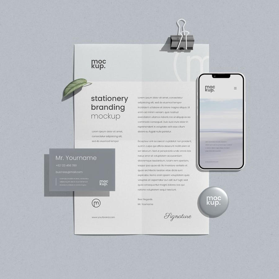 光感品牌纸质vi设计样机