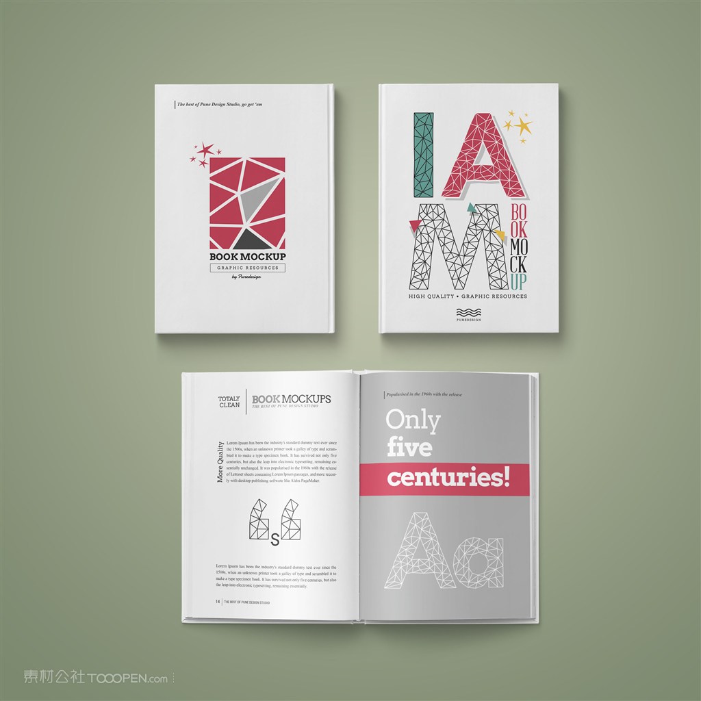 画册封面内页贴图样机