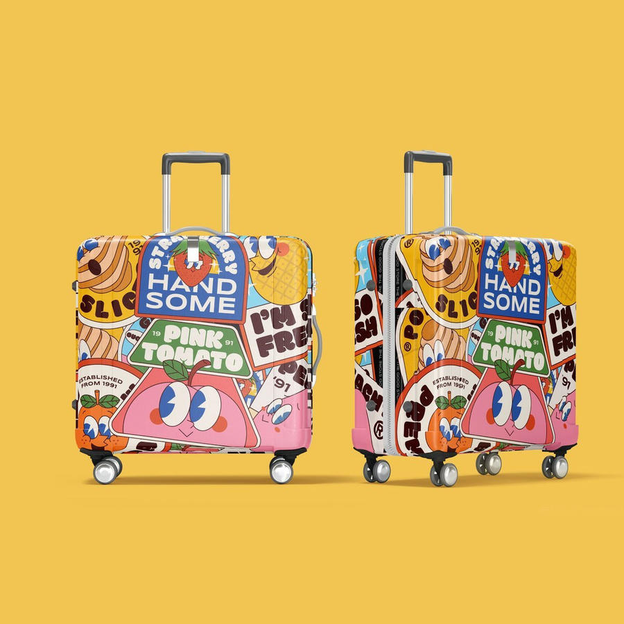 【1921期】小款方形拉杆箱图案展示样机 (1)