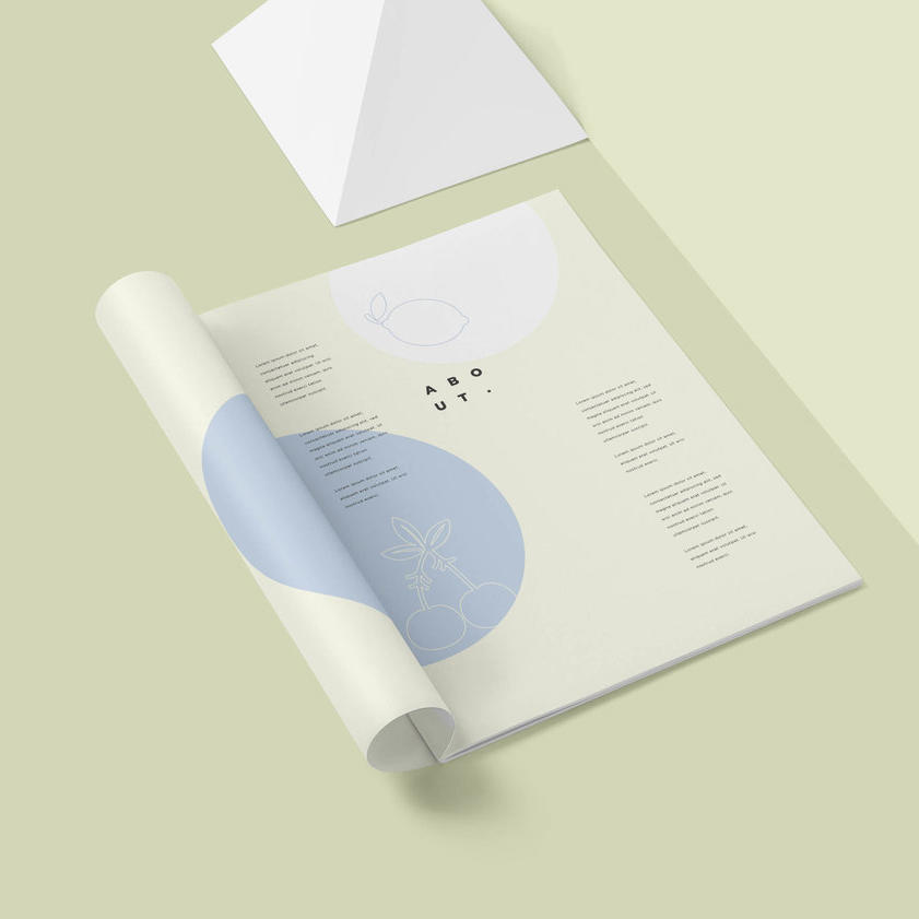 小清新翻页画册样机