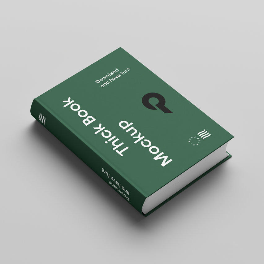 厚厚的书籍画册封面贴图样机